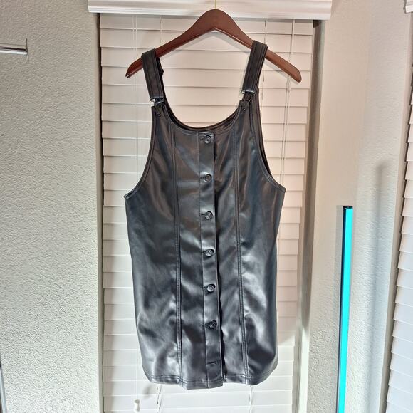 Celebrity Pink Sleeveless Button Up Size L Black Goth Dress - Picture 4 of 11